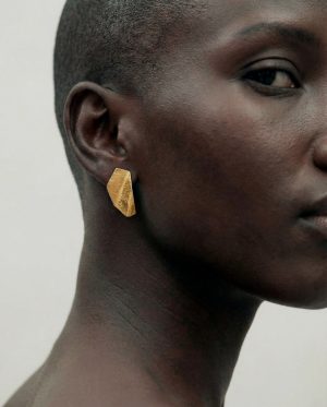 pendientes serie origami oro