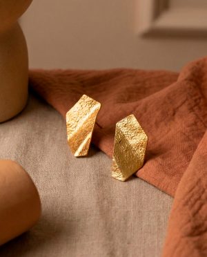 pendientes serie origami oro
