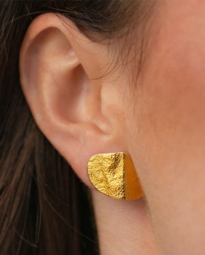 pendientes de plata bañados en oro