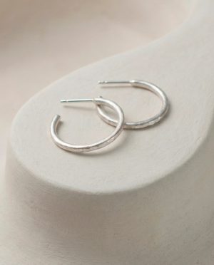 pendientes aros martillados