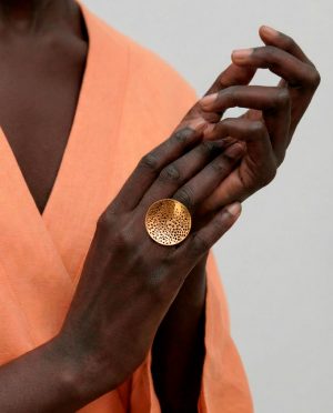 anillo ephemera bañado en oro