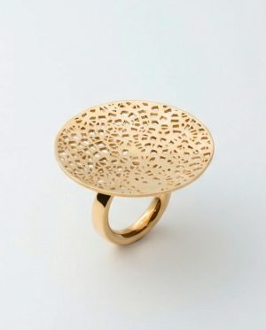 anillo ephemera bañado en oro