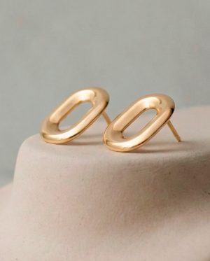 pendientes olivia bañados en oro