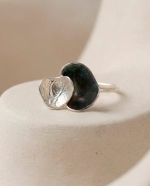 anillo blanco y negro